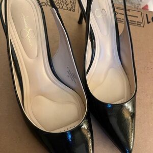 Jessica Simpson Glossy Black Heels
